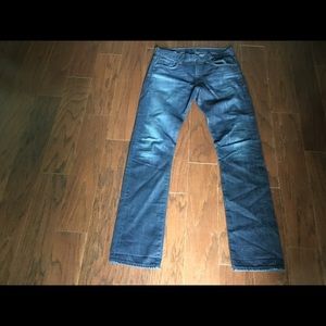 A gold E straight fit dark wash men’s jeans 32/34